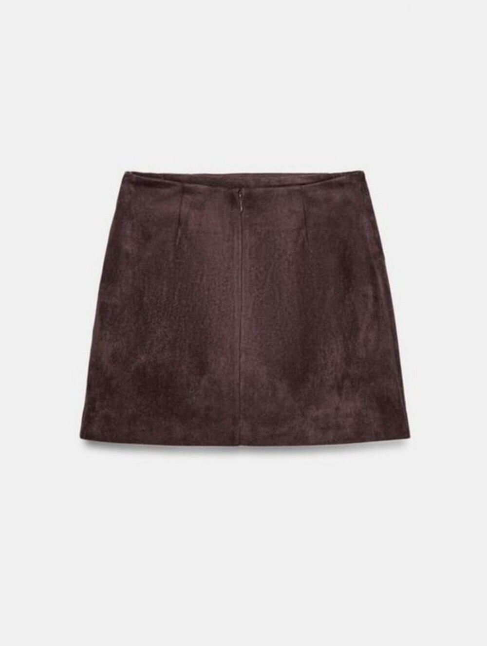 ZARA Suede Buckle Mini Skirt in Dark Brown SIZE XS - Picture 3 of 7